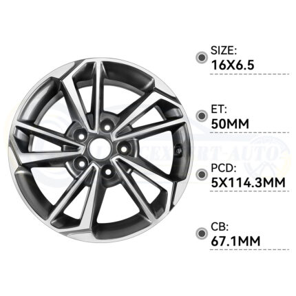 16X6.5Inch Wheel Rim For Kia Forte LXS 2022-2024 Replacement Alloy Wheel Rim