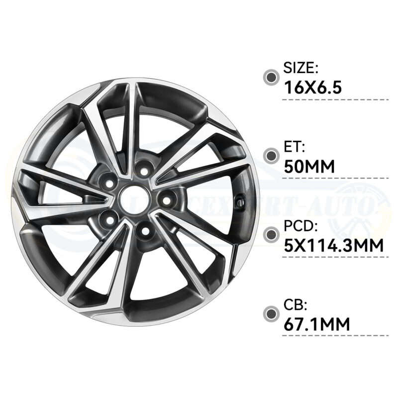 16X6.5Inch Wheel Rim For Kia Forte LXS 2022-2024 Replacement Alloy Wheel Rim