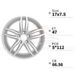 17" x 7.5" Alloy Wheel Rim 2012 2013 2014 for Mercedes Benz C250 C300 C350