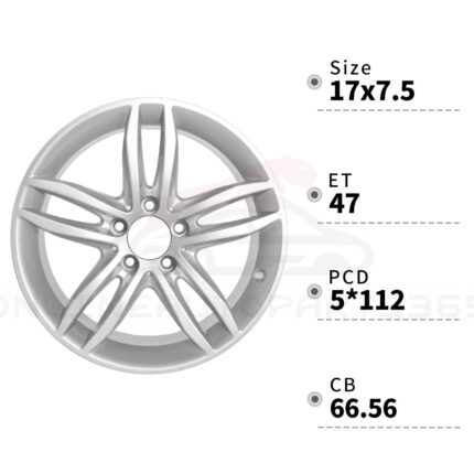 17" x 7.5" Alloy Wheel Rim 2012 2013 2014 for Mercedes Benz C250 C300 C350