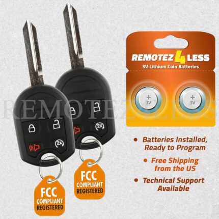 2 for Ford 2011 2012 2013 2014 2015 2016 F150 F350 keyless Remote start Key Fob
