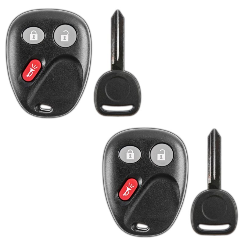 2 New Replacement Keyless Entry Remote Car Key Fob Control & Key for LHJ011