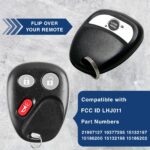2 New Replacement Keyless Entry Remote Car Key Fob Control & Key for LHJ011