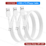 USB Cable Charger Fast Cord For Apple iPhone SE 6 7 8 XS XR 11 12 13 14 Pro Max