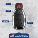 Replacement for Mercedes-Benz IYZDC Keyless Entry Remote Car Key Fob Control