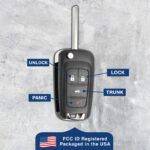 New Replacement Keyless Entry Car Remote Flip Key Fob Control for OHT01060512