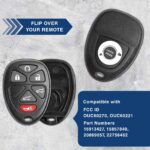 New Replacement Keyless Entry Remote Key Fob Shell Case & Pad Fix for 15913427