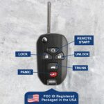 New Replacement Keyless Entry Car Remote Flip Chip Key Fob Control for 15912860
