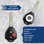 New Uncut Replacement Ignition Key Fob Keyless Entry Car Remote for MOZB41TG