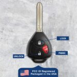 New Uncut Replacement Ignition Key Fob Keyless Entry Car Remote for MOZB41TG