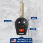Replacement for 2008-2016 Nissan Rogue Key Fob Keyless Entry Car Remote