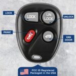 Replacement for Pontiac Montana - 1999 2000 2001 Keyless Entry Car Fob Remote