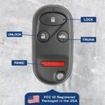 Keyless Entry Remote Key Fob for 2001-2010 Honda Goldwing GL1800 Motorcycle